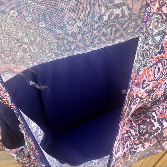 Bobbie Brooks Shirt Patchwork Geometric Sheer Sleeveless Sz. Medium - Picture 4 of 7